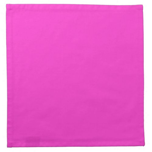 Bright neon pink solid color cotton cloth napkins