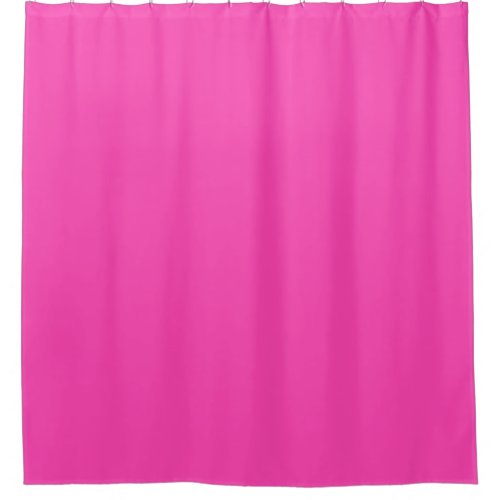 Bright Neon Pink Vibrant Solid Color Shower Curtain