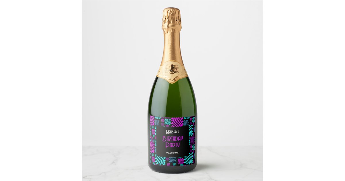 Popping Bottles Custom Printable Champagne or Wine Bottle Label Pregna –  Bright Color Mom Shop