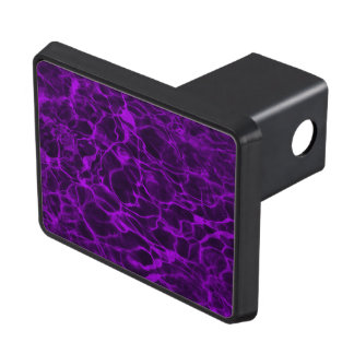 Bright Neon Purple Flaming Water Trailer Hitch Cover