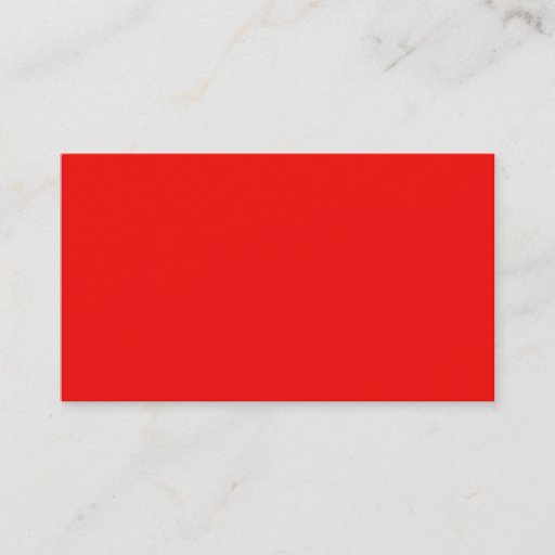 Customizable Bright Neon Red Business Card