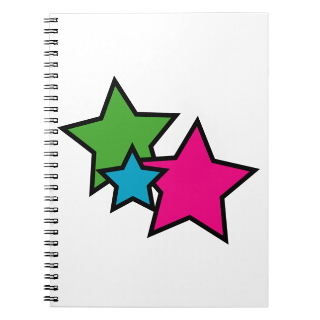 Bright Neon Star Trio Notebook (Front)