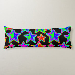 Bright Neon Starlight Pattern Body Pillow