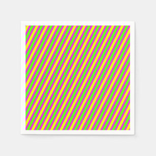 Bright Neon Stripes Napkins