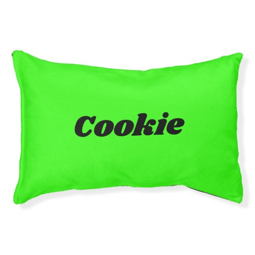 Bright Neon Style Modern Personalized Name Dog Pet Bed