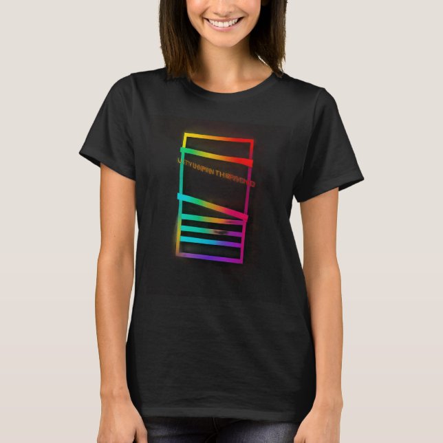 Bright Neon Typography - Bold Text Design T-Shirt (Front)
