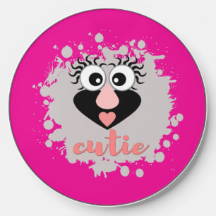 Bright neon with the image of a gnome wireless charger 