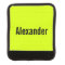 Bright Neon Yellow Bag ID Personalized Name