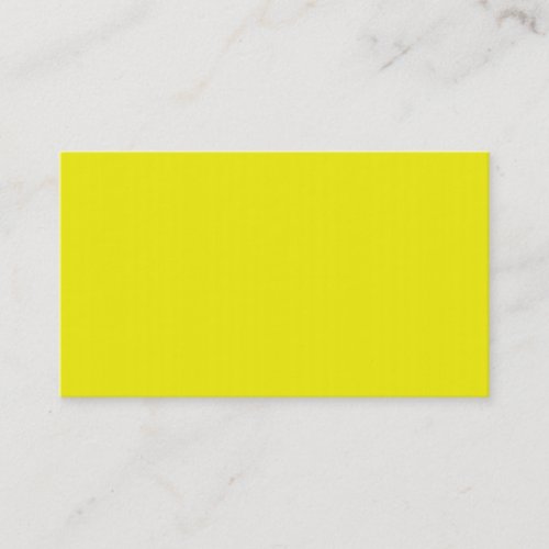 Bright Neon Yellow Business Card