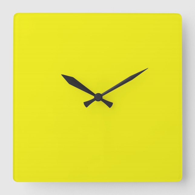 Bright Neon Yellow Clock (Front)