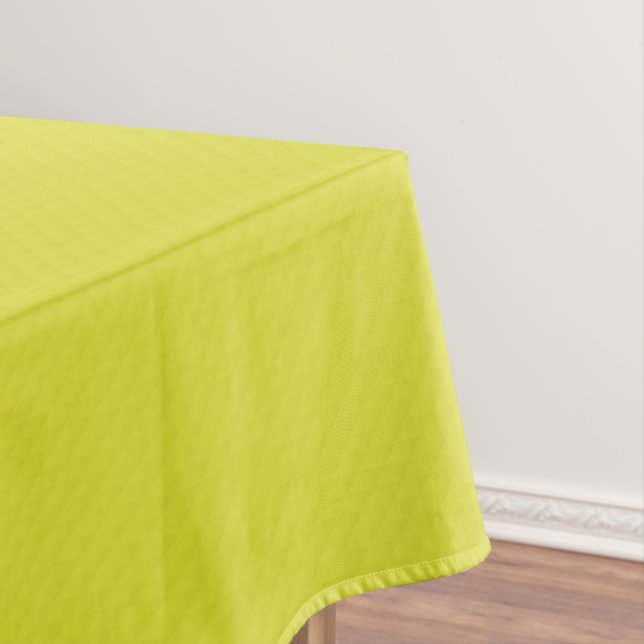 Bright neon yellow green textured  tablecloth (In Situ)