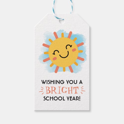 Bright New School Year Gift Tags