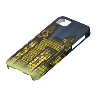 Bright Nighttime Lights in the Digital City iPhone 5 Covers