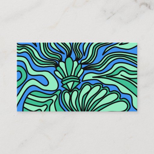 Customizable Bright Ocean Theme Design. Business Cards