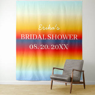 Bright Ombre Bridal Shower Backdrop