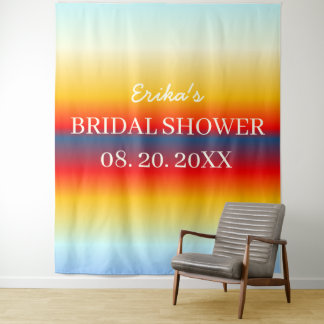 Bright Ombre Bridal Shower Backdrop