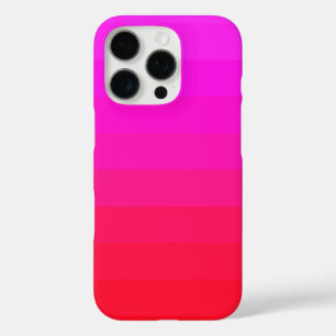 Bright Ombre Neon Pink Red Design iPhone 16 Pro Case