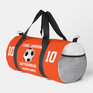Bright Oraange and White Soccer Team Coach Player