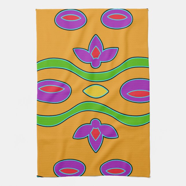 Bright Orange Abstract Towel (Vertical)
