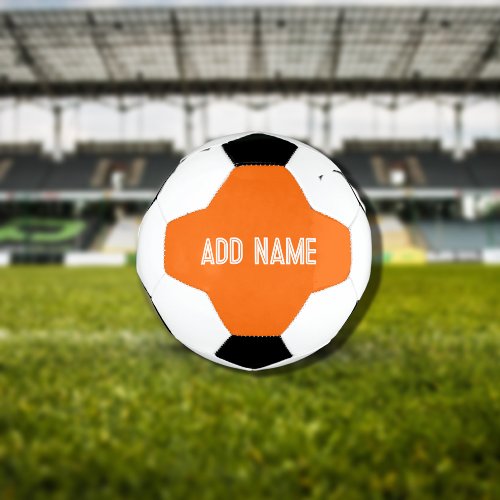 bright orange  _ add name  soccer ball