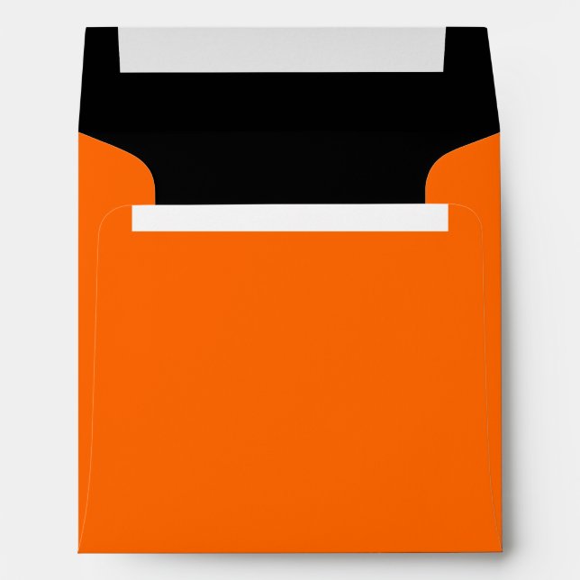 Bright Orange and Black Halloween Envelope (Back (Bottom))
