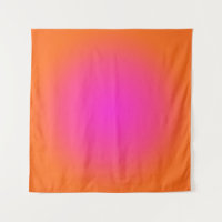 Bright Orange and Hot Magenta Pink Aura Ombre