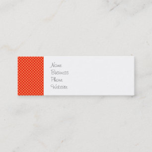 Bright Orange and Red Mini Polka Dots Pattern Business Card