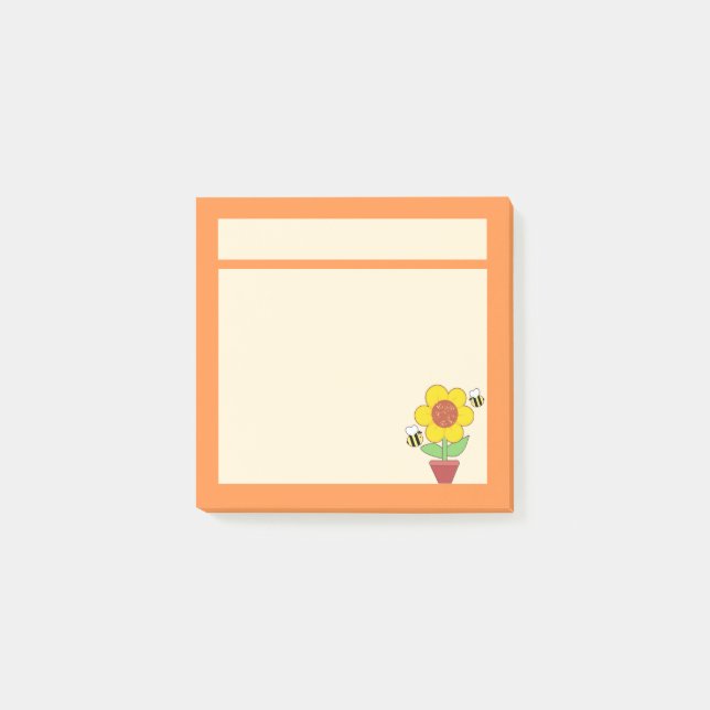 Bright Orange And Yellow Sunflower   Post-it Notes (Front)