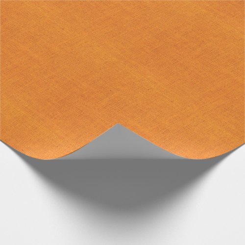 Bright Orange Burlap Texture Wrapping Paper