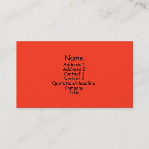 bright orange business cards