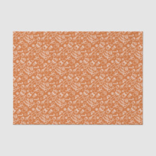 Bright Orange Christmas Icon Set Holiday Tissue Paper