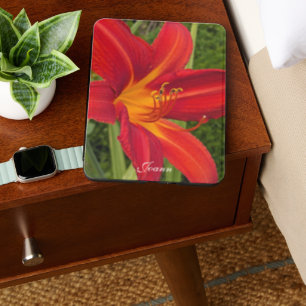 Bright Orange Daylily Bloom Personalized Kindle Cover