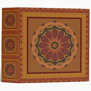 Bright Orange Deco 3 Ring Binder