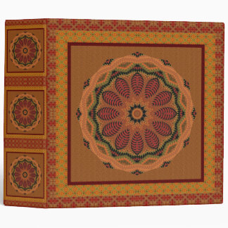 Bright Orange Deco 3 Ring Binder