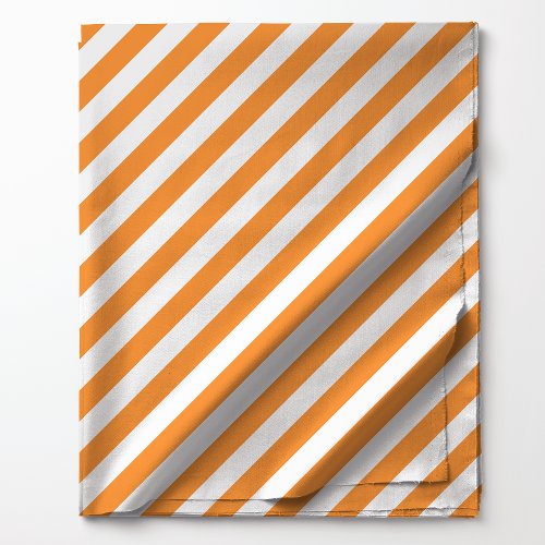 Bright Orange Diagonal Stripes Pattern Fabric