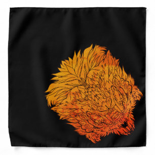 Bright Orange Dragon Bandana