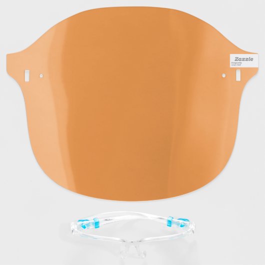 Bright Orange Face Shield (Front w/Glasses)