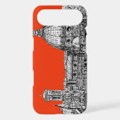 Bright orange Florence Case-Mate iPhone Case (Back)