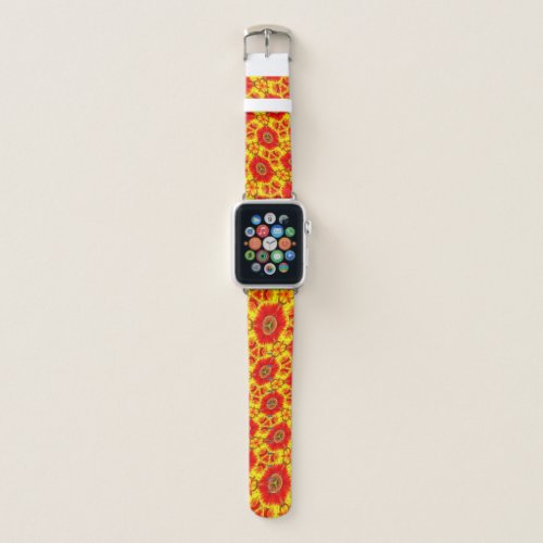 Bright Orange Gerbera Apple Watch Band