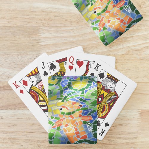 Bright Orange Koi Fish Pond Colorful Poker Cards
