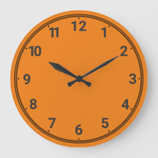 Bright orange large clock