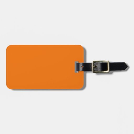 Bright Orange Luggage Tag | Zazzle