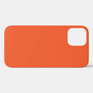 Bright Orange Minimalist Solid Background iPhone 12 Case