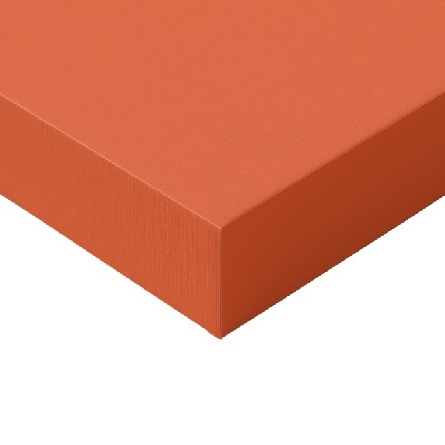 Bright Orange Minimalist Solid Background Faux Canvas Print (Corner)
