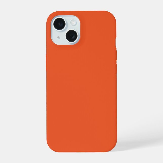 Bright Orange Minimalist Solid Background Iphone Case (Back)