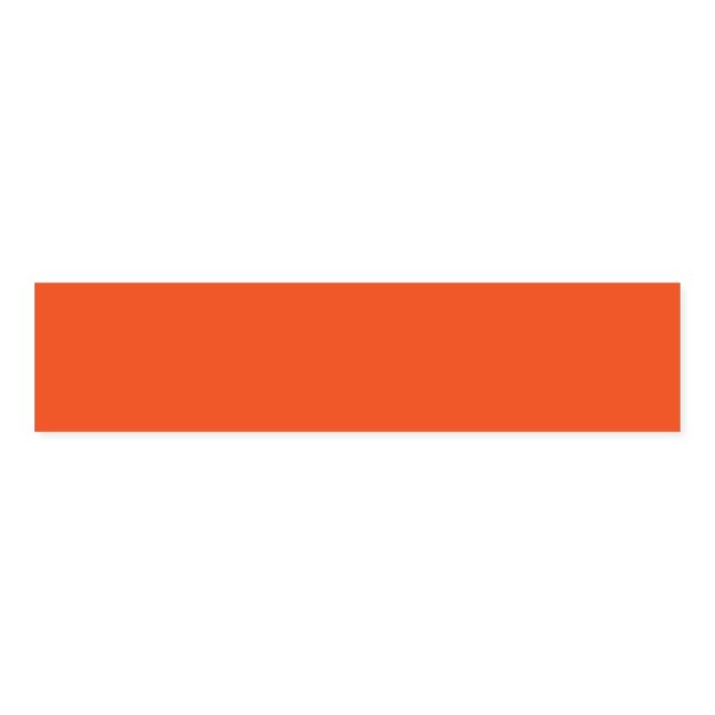 Bright Orange Minimalist Solid Background Napkin Bands (Unfolded)