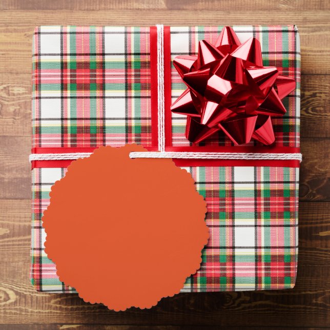Bright Orange Minimalist Solid Background Ornament Card (Insitu (Gift))