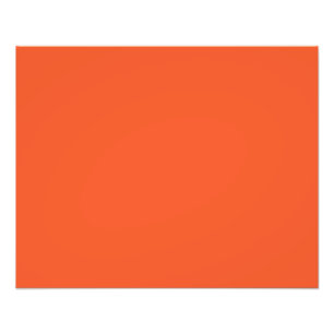 Bright Orange Minimalist Solid Background Photo Print