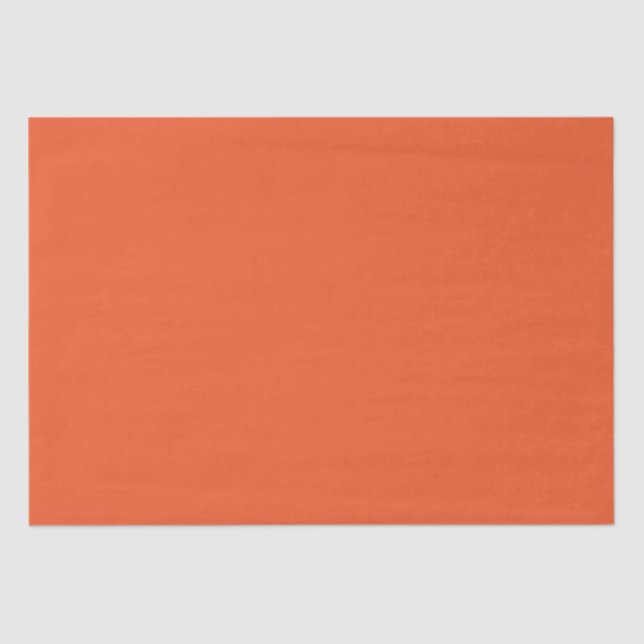 Bright Orange Minimalist Solid Background Tissue Paper (Front)