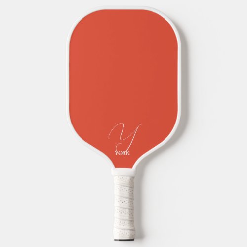 Bright Orange Monogrammed Pickleball Paddle